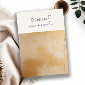 Beige Gouden Olie Verf Textuur Blank Sieraden Disp Visitekaartje