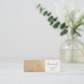 Beige Gouden Olie Verf Textuur Oorbel Stud Houder Mini Visitekaartje (Staand voorkant)