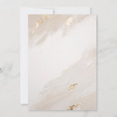 Beige Gouden Trouw Uitnodiging Vintage Stijl (Achterkant)