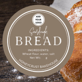 Beige-Gray Bakery Sourdough Bread Logo Sticker