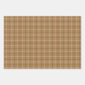 Beige Gray Red Brown Plaid Tartan Inpakpapier Vel (Voorkant 3)
