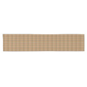 Beige Gray Red Brown Plaid Tartan Table Runner Korte Tafelloper (Horizontaal)