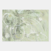 Beige Green Gray Abstract Collage Inpakpapier Vel (Voorkant 3)