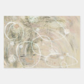 Beige Green Gray Abstract Collage Inpakpapier Vel (Voorkant 2)