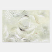 Beige Green Gray Abstract Collage Inpakpapier Vel (Voorkant 2)