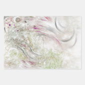 Beige Green Gray Abstract Collage Inpakpapier Vel (Voorkant)