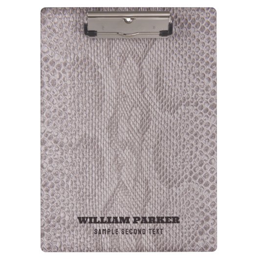 Beige-Grey Snakeskin-patroonplaat Klembord (Voorkant)