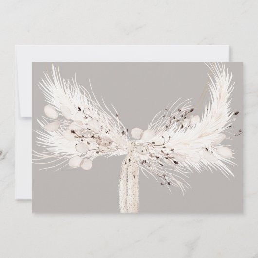 Beige Grey White Floral zal je zijn mijn Bridesmai Kaart (Achterkant)