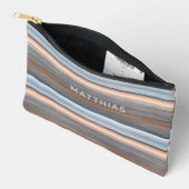 Beige Grijs Blauwgroen Blauw Taupe Bruin Strepen A Etui (Open)