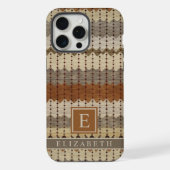 Beige Grijs Bruin Azteeks Patroon iPhone Hoesje (Achterkant)