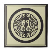  Beige Grijs Ikko Ikki Japan Mon Oriental Tegeltje (Voorkant)