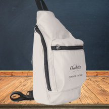 Beige grijs monogram initialen naam