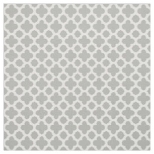 Beige grijs wit Ikat Quatrefoil patroon Stof