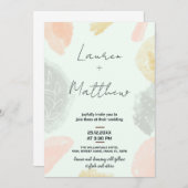 Beige grijze bruiloft uitnodigingen (Voorkant / Achterkant)