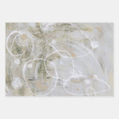 Beige Groen Grijs Abstracte Collage Inpakpapier Vel (Voorkant)