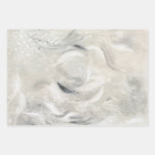 Beige Groen Grijs Abstracte Collage Inpakpapier Vel (Voorkant 3)