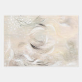 Beige Groen Grijs Abstracte Collage Inpakpapier Vel (Voorkant)