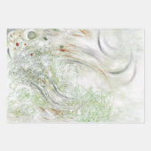 Beige Groen Grijs Abstracte Collage Inpakpapier Vel (Voorkant 2)