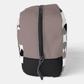 Beige Groen Grijs Zwart Mideeuwse cirkels Patroon Toilettasje (Rechts)