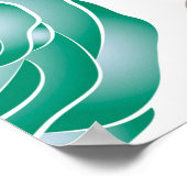 Beige, groene en violette florale naadloze patroon poster (Hoek)