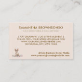 Beige Grooming Salon Pet Spa Sphynx Kat Visitekaartje (Achterkant)