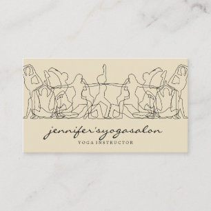 Beige gym yoga specialist visitekaartje