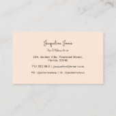 Beige Haar Make-up Schoonheidssalon Eenvoudig Visitekaartje (Achterkant)