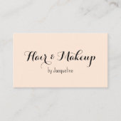 Beige Haar Make-up Schoonheidssalon Eenvoudig Visitekaartje (Voorkant)