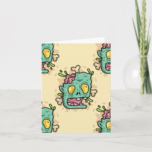 beige halloween zombie (Voorkant)