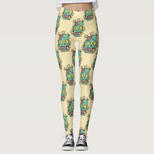 beige halloween zombie leggings (Voorkant)