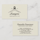 Beige Hanger Mode Stylist Visitekaartje (Voorkant / Achterkant)
