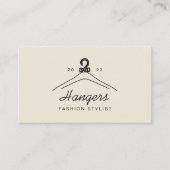 Beige Hanger Mode Stylist Visitekaartje (Voorkant)