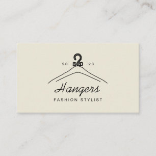 Beige Hanger Mode Stylist Visitekaartje