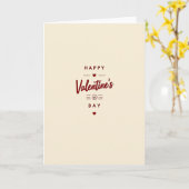 Beige Happy Valentines Day Card Kaart (Gele Bloem)