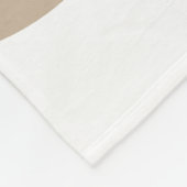 Beige hardloop paard ontwerp en initialen fleece deken (Hoek)