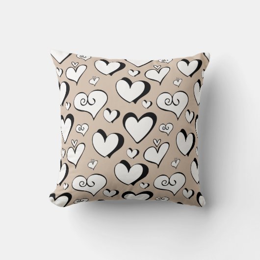 Beige harten kwekerij kussen (Voorkant)