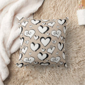 Beige Hearts Nursery Kussen (Deken)