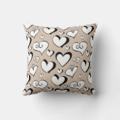Beige Hearts Nursery Kussen (Achterkant)