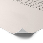 Beige Heaven Sent Gender Reveal Seating Chart Poster (Hoek)