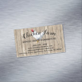 Beige Hen Chicken Farming Wooden Rustig Eggs Magnetisch Visitekaartje (Voorbeeld)