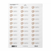 Beige Herfst Bloem Retour Adres Label (Full Sheet)