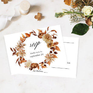 Beige Herfst Floral w Meal RSVP