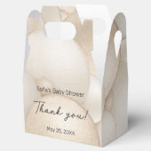 Beige Hete Luchtballon Baby shower Bedankdoosjes (Geopend)