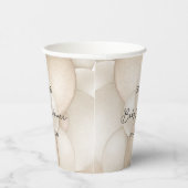 Beige Hete Luchtballon Baby shower Papieren Bekers (Rechts)