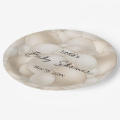 Beige Hete Luchtballon Baby shower Papieren Bordje (Gekanteld)