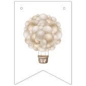 Beige Hete Luchtballon Baby shower Vlaggetjes (Tweede vlag)