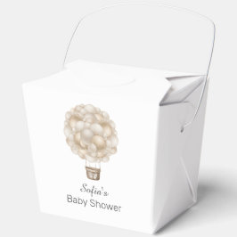 Beige Hete Luchtballon Boho Baby shower Bedankdoosjes