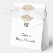 Beige Hete Luchtballon Boho Baby shower Bedankdoosjes (Voorkant)