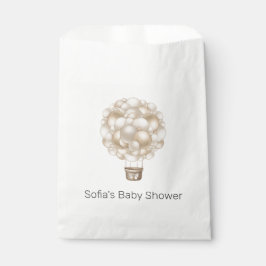 Beige Hete Luchtballon Boho Baby shower Bedankzakje