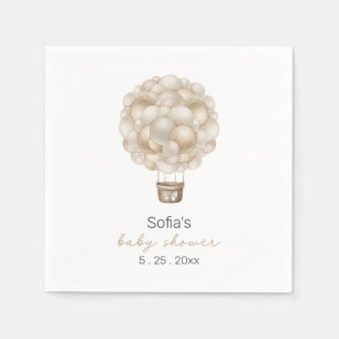 Beige Hete Luchtballon Boho Baby shower Servet